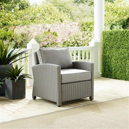 CLAUSTRO Bradenton Outdoor Wicker Arm Chair, Grey CL2613687
